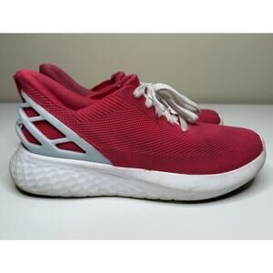 Kizik Athens Athletic Shoe Womens 7 Watermelon Red Canvas Low Handsfree Sneaker
